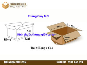 Kích thước thùng giấy carton