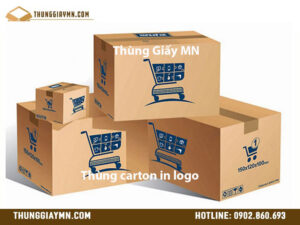 Thùng carton in logo