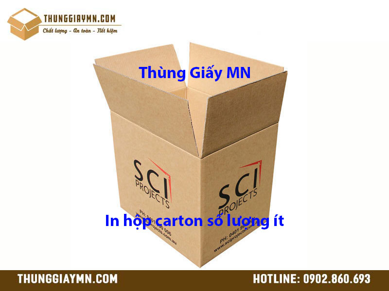 In hộp carton số lượng ít