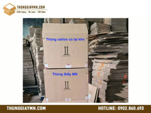 Thùng carton cũ tại kho