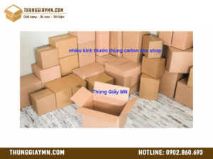 nhiều kích thước thùng carton cho shop