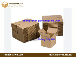 Thùng carton giao hàng ship COD