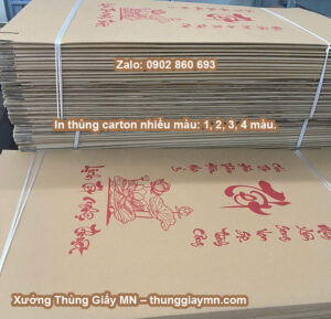 In thùng carton nhiều màu