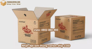 Nhận đặt làm thùng carton ship COD