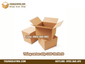 Thùng carton ship COD 10x10x10
