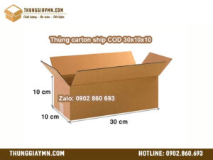 Thùng carton ship COD 30x10x10