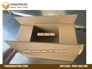 Thùng carton ship COD 30x20x10