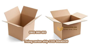 Thùng carton ship COD 50x40x30