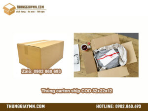 Thùng carton ship COD 32x22x12